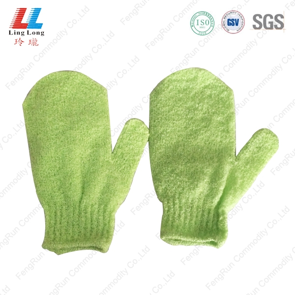 绿色沐浴手套